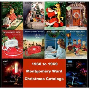 Vintage Montgomery Ward Christmas Catalogs on USB Flash Drive (1960-1969)